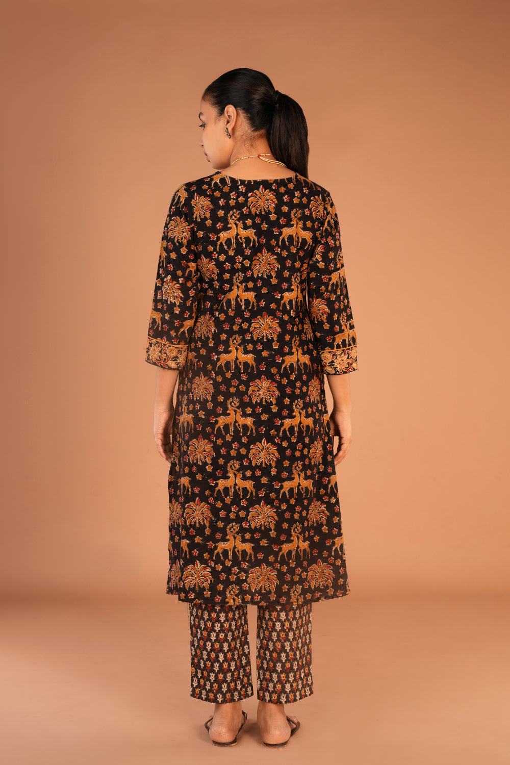 Image of Kalamkari hand block printed Kurta set